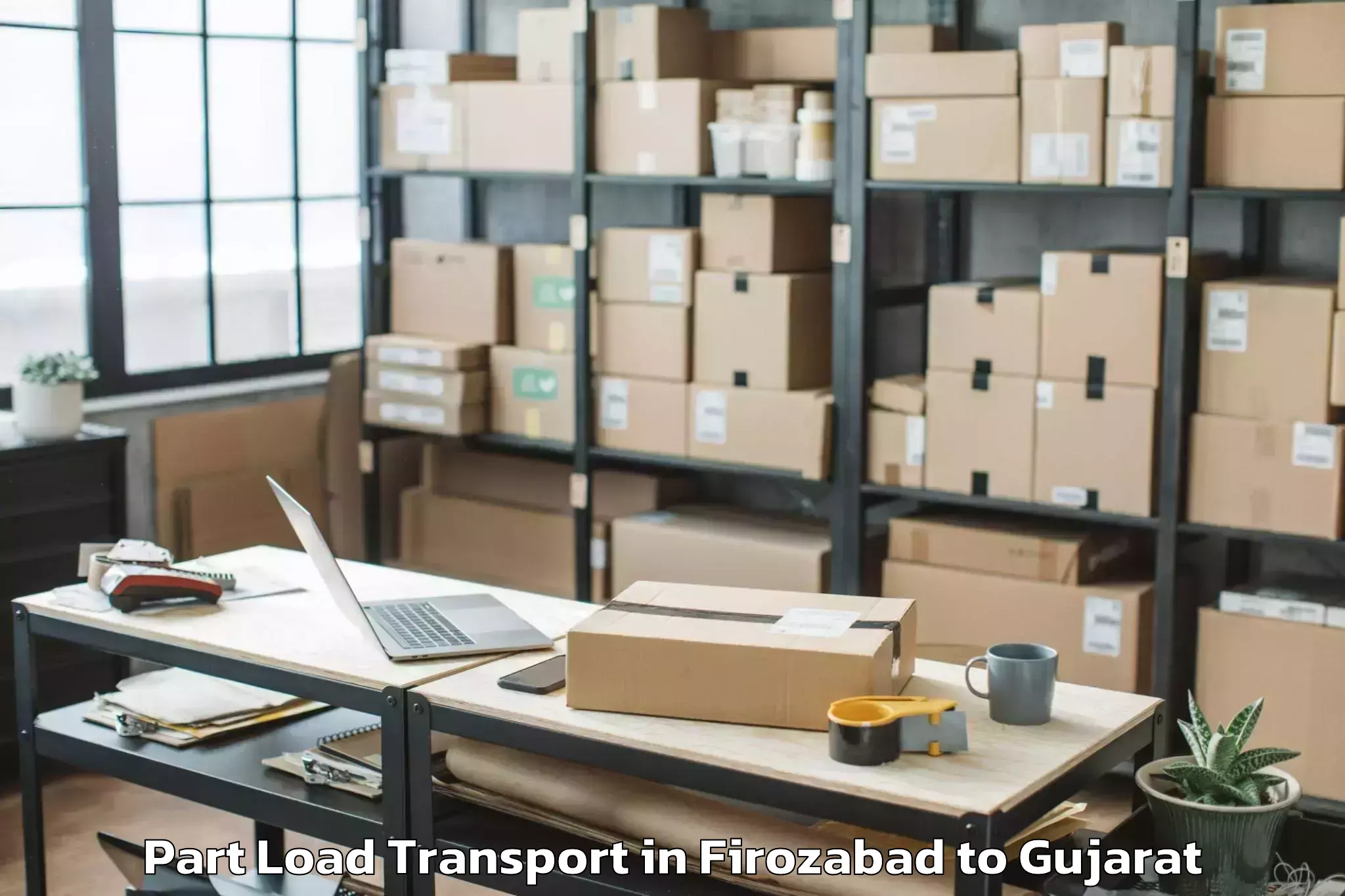 Book Firozabad to Kadod Part Load Transport